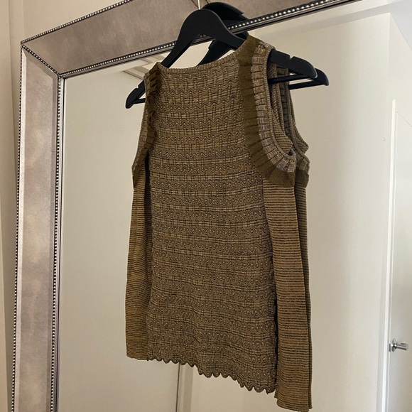 Kenzo Cold Shoulder Metallic Boucle Sweater - Picture 7 of 8